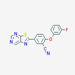 Benzonitrile, 2-(3-fluorophenoxy)-5-thiazolo[5,4-d]pyrimidin-2-yl-