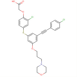 Acetic acid,2-[2-chloro-4-[[3-[2-(4-chlorophenyl)ethynyl]-5-[3-(4-morpholinyl)propoxy]phenyl]thio]phenoxy]-