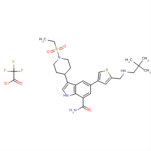 1H-Indole-7-carboxamide,5-[5-[[(2,2-dimethylpropyl)amino]methyl]-3-thienyl]-3-[1-(ethylsulfonyl)-4-piperidinyl]-, 2,2,2-trifluoroacetate (1:1)