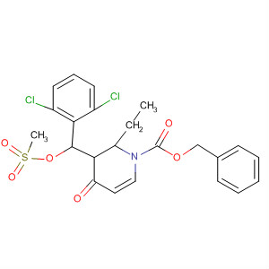 1(2H)-Pyridinecarboxylic acid,3-[(2,6-dichlorophenyl)[(methylsulfonyl)oxy]methyl]-2-ethyl-3,4-dihydro-4-oxo-, phenylmethyl ester