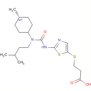 Propanoic acid,3-[[2-[[[(3-methylbutyl)(trans-4-methylcyclohexyl)amino]carbonyl]amino]-5-thiazolyl]thio]-