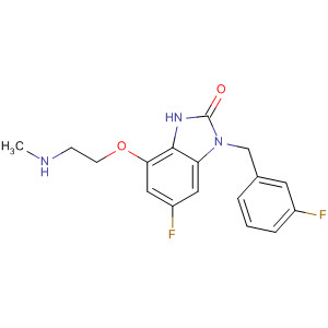 2H-Benzimidazol-2-one,6-fluoro-1-[(3-fluorophenyl)methyl]-1,3-dihydro-4-[2-(methylamino)ethoxy]-