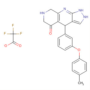 5H-Pyrazolo[3,4-b][1,7]naphthyridin-5-one,1,2,4,6,7,8-hexahydro-4-[3-(4-methylphenoxy)phenyl]-,2,2,2-trifluoroacetate (1:1)