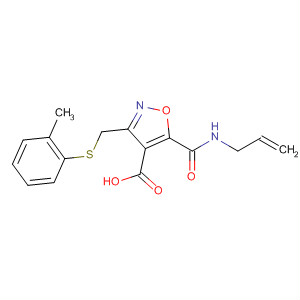 4-Isoxazolecarboxylic acid,3-[[(2-methylphenyl)thio]methyl]-5-[(2-propen-1-ylamino)carbonyl]-