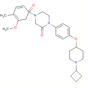 2-Piperazinone,1-[4-[(1-cyclobutyl-4-piperidinyl)oxy]phenyl]-4-(3-methoxy-4-methylbenzoyl)-