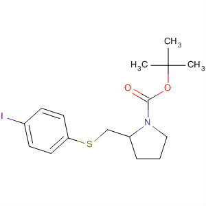 1-Pyrrolidinecarboxylic acid, 2-[[(4-iodophenyl)thio]methyl]-,1,1-dimethylethyl ester, (2S)-