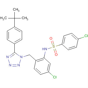 Benzenesulfonamide,4-chloro-N-[5-chloro-2-[[5-[4-(1,1-dimethylethyl)phenyl]-1H-tetrazol-1-yl]methyl]phenyl]-