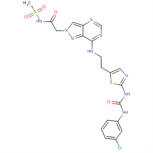 2H-Pyrazolo[4,3-d]pyrimidine-2-acetamide,7-[[2-[2-[[[(3-chlorophenyl)amino]carbonyl]amino]-5-thiazolyl]ethyl]amino]-N-(methylsulfonyl)-