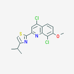 Quinoline, 4,8-dichloro-7-methoxy-2-[4-(1-methylethyl)-2-thiazolyl]-