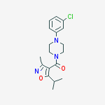 Methanone, [4-(3-chlorophenyl)-1-piperazinyl][3-methyl-5-(1-methylethyl)-4-isoxazolyl]-