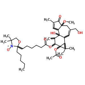 [2-(6-{[9a-(acetyloxy)-7b-hydroxy-3-(hydroxymethyl)-4a-methoxy-1,1,6,8-tetramethyl-5-oxo-1a,1b,4,4a,5,7a,7b,8,9,9a-decahydro-1H-cyclopropa[3,4]benzo[1,2-e]azulen-9-yl]oxy}-6-oxohexyl)-4,4-dimethyl-2-pentyl-1,3-oxazolidin-3-yl]oxidanyl