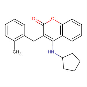2H-1-Benzopyran-2-one,4-(cyclopentylamino)-3-[(2-methylphenyl)methyl]-