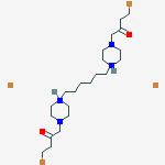 PIPERAZINIUM,1,1-(1,6-HEXANEDIYL)BIS(4-(3-BROMO-1-OXOPROPYL)-1-METHYL-,DIBROMIDE