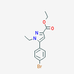 5-(4-BROMO-PHENYL)-1-ETHYL-1H-PYRAZOLE-3-CARBOXYLIC ACID ETHYL ESTER molecular structure