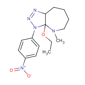 1,2,3-Triazolo[4,5-b]azepine,3a-ethoxy-3,3a,4,5,6,7,8,8a-octahydro-4-methyl-3-(4-nitrophenyl)- molecular structure