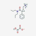[(1S,2R)-2-(dipropylcarbamoyl)-2-phenyl-cyclopropyl]methylammonium; 2-hydroxy-2-oxo-acetate molecular structure