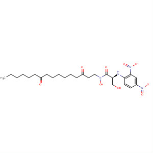 Propanamide,2-[(2,4-dinitrophenyl)amino]-N-(3,10-dioxohexadecyl)-N,3-dihydroxy-,(S)- molecular structure