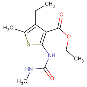 3-Thiophenecarboxylic acid,4-ethyl-5-methyl-2-[[(methylamino)carbonyl]amino]-, ethyl ester molecular structure