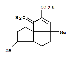 Cyclopenta[c]pentalene-2-carboxylicacid, 1,3a,4,5,5a,6,7,8-octahydro-3a,6-dimethyl-1-methylene-, [3aS-(3aa,5ab,6b,8aR*)]- molecular structure