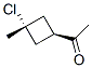 ETHANONE,1-(3-CHLORO-3-METHYLCYCLOBUTYL)-,CIS- molecular structure