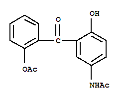 2-[5-(acetylamino)-2-hydroxybenzoyl]phenyl acetate molecular structure