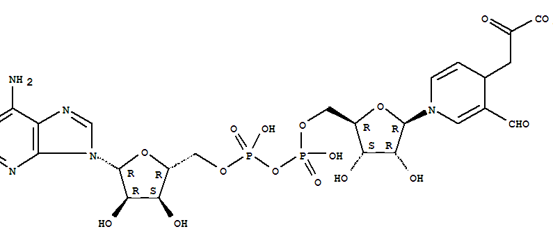 3-(4-(reduced 3-pyridine aldehyde-adenine dinucleotide))pyruvate molecular structure