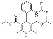 3,5-Pyridinedicarboxylic acid, 1,4-dihydro-4-(2-((difluoromethyl)thio) phenyl)-2,6-dimethyl-, bis(1-methylethyl) ester molecular structure