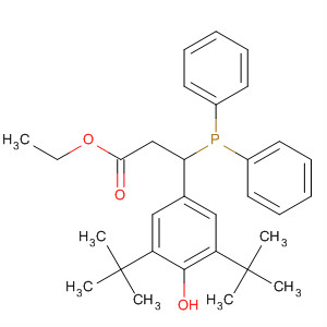Phenoxy,2,6-bis(1,1-dimethylethyl)-4-[1-(diphenylphosphinyl)-3-ethoxy-3-oxopropyl]- molecular structure