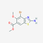 Methyl 2-amino-4-bromo-5-methoxybenzo[d]thiazole-6-carboxylate molecular structure