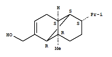 Tricyclo[4.4.0.02,7]dec-3-ene-3-methanol,1-methyl-8-(1-methylethyl)-, stereoisomer molecular structure
