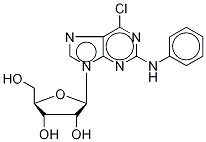 2-PhenylaMino-6-chloropurine-9-β-D-riboside molecular structure