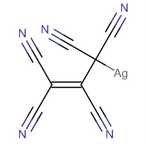 1-Propene-1,1,2,3,3-pentacarbonitrile, ion(1-), silver(1+) molecular structure
