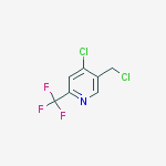 4-chloro-5-(chloromethyl)-2-(trifluoromethyl)pyridine molecular structure