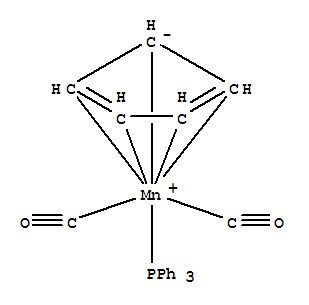 Manganese, dicarbonyl(h5-2,4-cyclopentadien-1-yl)(triphenylphosphine)- molecular structure