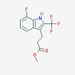 Methyl 3-[7-fluoro-2-(trifluoromethyl)-1h-indol-3-yl]propanoate molecular structure