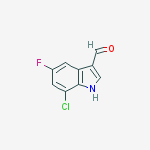 7-Chloro-5-fluoro-indole-3-carbaldehyde molecular structure