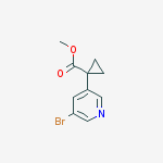 methyl 1-(5-bromopyridin-3-yl)cyclopropanecarboxylate molecular structure
