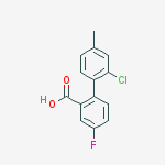 2-(2-chloro-4-methylphenyl)-5-fluorobenzoic Acid molecular structure