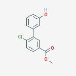 Methyl 4-chloro-3-(3-hydroxyphenyl)benzoate molecular structure