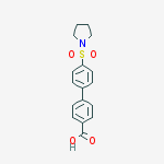 4-(4-pyrrolidin-1-ylsulfonylphenyl)benzoic Acid molecular structure