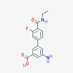 3-amino-5-[4-(ethylcarbamoyl)-3-fluorophenyl]benzoic Acid molecular structure