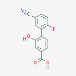 4-(5-cyano-2-fluorophenyl)-3-hydroxybenzoic Acid molecular structure