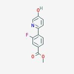 2-(2-FLUORO-4-METHOXYCARBONYLPHENYL)-5-HYDROXYPYRIDINE molecular structure