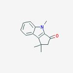 Cyclopent[b]indol-3(2H)-one, 1,4-dihydro-1,1,4-trimethyl- molecular structure