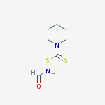 Formamide, N-[(1-piperidinylthioxomethyl)thio]- molecular structure