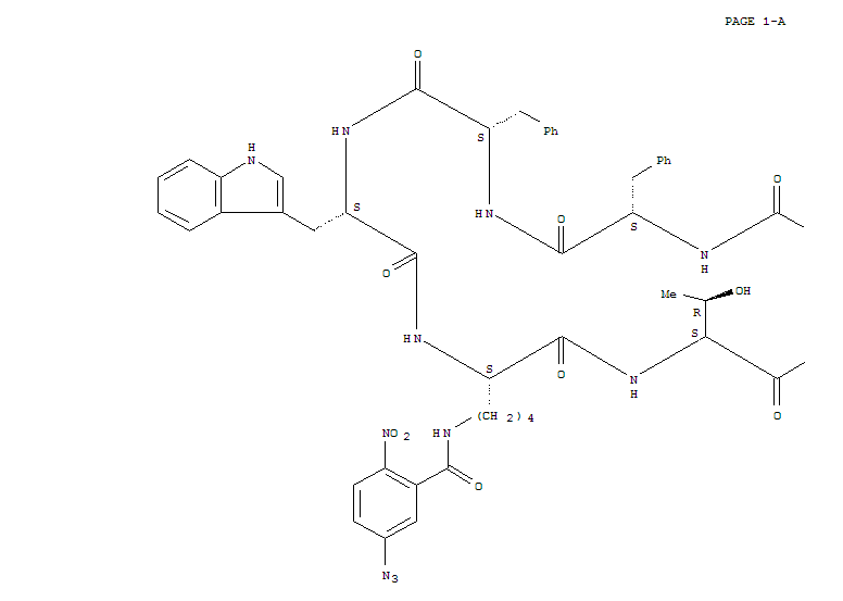 somatostatin, azidonitrobenzoyl-Lys(9)-iodo-Tyr(11)- molecular structure