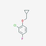 2-Chloro-1-(cyclopropylmethoxy)-4-fluorobenzene molecular structure