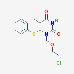 1-[(2-chloroethoxy)methyl]-5-methyl-6-(phenylsulfanyl)pyrimidine-2,4(1H,3H)-dione molecular structure