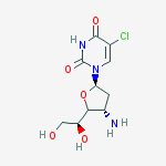 1-[(4xi)-3-amino-2,3-dideoxy-alpha-L-threo-hexofuranosyl]-5-chloropyrimidine-2,4(1H,3H)-dione