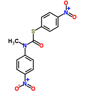 S-(4-nitrophenyl) methyl(4-nitrophenyl)carbamothioate molecular structure
